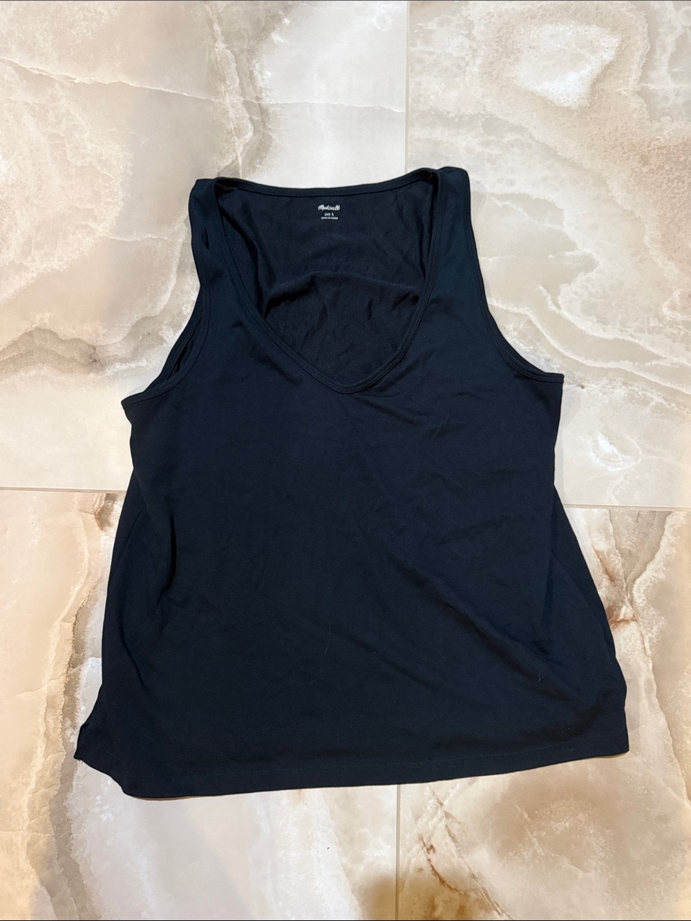 Madewell Black V-Neck Tank Top